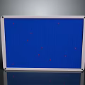 Blue Notice Board With White Frame And Red Decorative Dots For Household Use