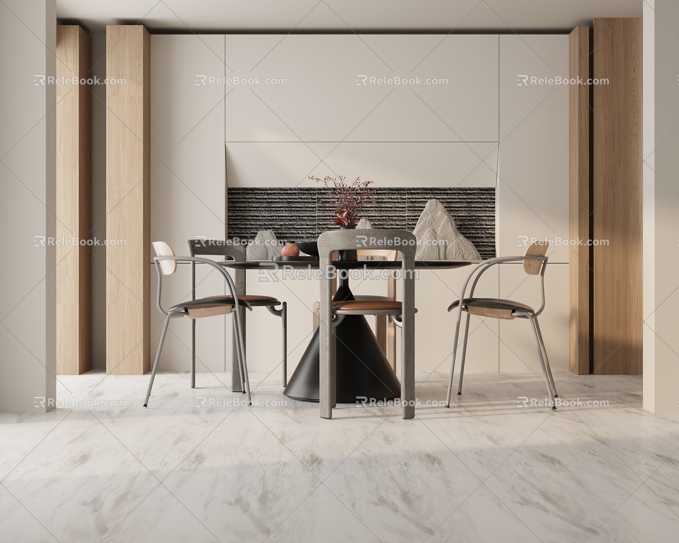 Modern table combination 3d model