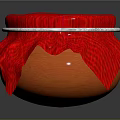 Traditional Clay Pot With Red Cloth Cover Silver Ring And Carved Patterns