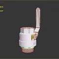 Durable White Plastic Cap With Handle And Threaded Base Structure