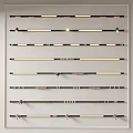 Downlights and Spotlights Various Modern Lighting Fixtures Arranged in Rows on Display Shelf