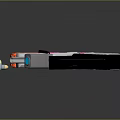Orange And White Weapon With Pink Accents Batteries And Black Component