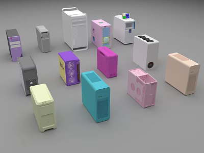 Modern mainframe computer chassis 3d model