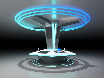 Baizhu Landscape Column Device Booth Exhibition Hall Product Cabinet Cabinet Meichen Equipment Sand Table Exhibition Hall Sand Table 3d model