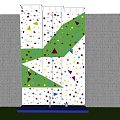 Indoor Climbing Wall Sports Equipment With Colorful Holds And Safety Ropes