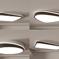 Modern Stylish Ceiling Lights With Various Shapes For Home Interior Illumination 3d model