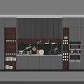 Essential Kitchen Utensils In Modern Kitchen With Organized Cabinets And Island Counter