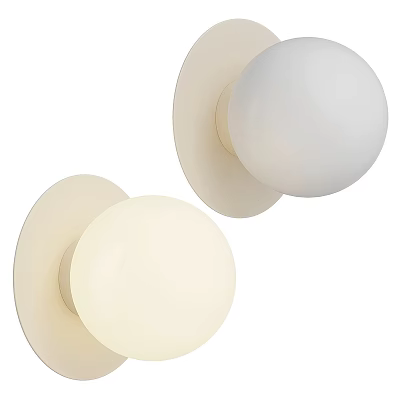 Modern White Round Wall Lamps With Sleek Design For Home Interior Lighting 3d model