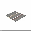 Pavement Ground Surface Featuring Beige Patterned Red Grid And Gray Brick Tiles