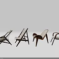 Modern Leisure Chairs With Wooden Frames And Upholstered Seats In Multiple Designs