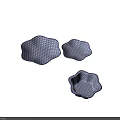 Ceramic Dinnerware Set With Blue And White Pattern And Wavy Edge Design 3d model