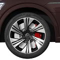 Audi Burgundy Modern SUV Coupe With Sleek Design LED Headlights And Alloy Wheels