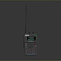 Professional Handheld Walkie Talkie With Long Antenna Display Screen And Control Buttons