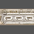 Modern Luxury Jewelry Store Interior With Gold Round Counters And Bright Lighting