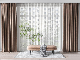 Modern Curtains 3d model