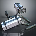 laser tower turret turntable sci-fi tower defense game tower defense sci-fi turret game turret game turret 3d model