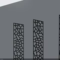 Modern Decorative Swing Doors With Geometric Cutout Patterns In Black For Interior Design