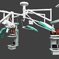 Advanced Medical Devices For Operating Room With Suspended Surgical Lights And HD Monitors