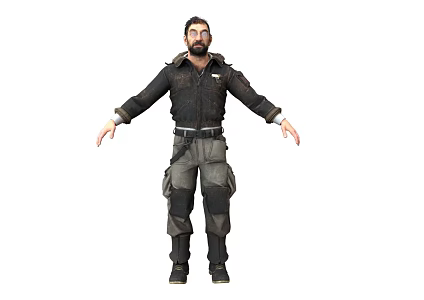 Middle Aged Man Modern Character European Character Game Character Adventurer Male Character Mature Male 3d model