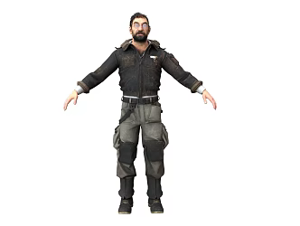Middle Aged Man Modern Character European Character Game Character Adventurer Male Character Mature Male 3d model