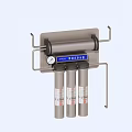Commercial Kitchen Wall Mounted Water Purifier With Dual Filters And Pressure Gauge