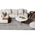 Modern Sofa Coffee Table Combination Sofa Combination 3d model