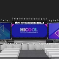 HICOOL 2024 Event Stage With Large Screens Seats And Backdrop Design