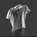 White Polo Shirt with Classic Collar Short Sleeve Design Ideal for Casual Wear