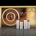Display area wine uniform wine punch card area product display area wine display wall 3d model
