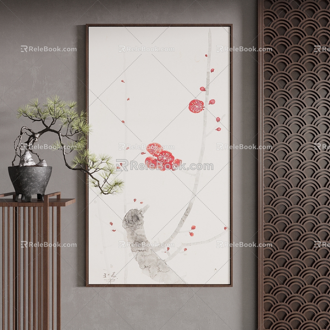 New Chinese Decorative Painting 3d model