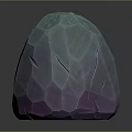 Turquoise Purple Gradient Wooden Stone Decorative Piece with Natural Cracked Texture