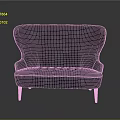 Gray Upholstered Sofa with Curved Back and Copper Legs Modern Style