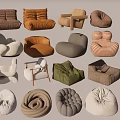 Various Accent Chairs With Different Designs Colors And Materials For Home Decor