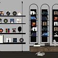 Modern Record Shelf 3d model