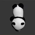 Cute Black And White Panda Plush Toy Lying Down Soft Stuffed Animal