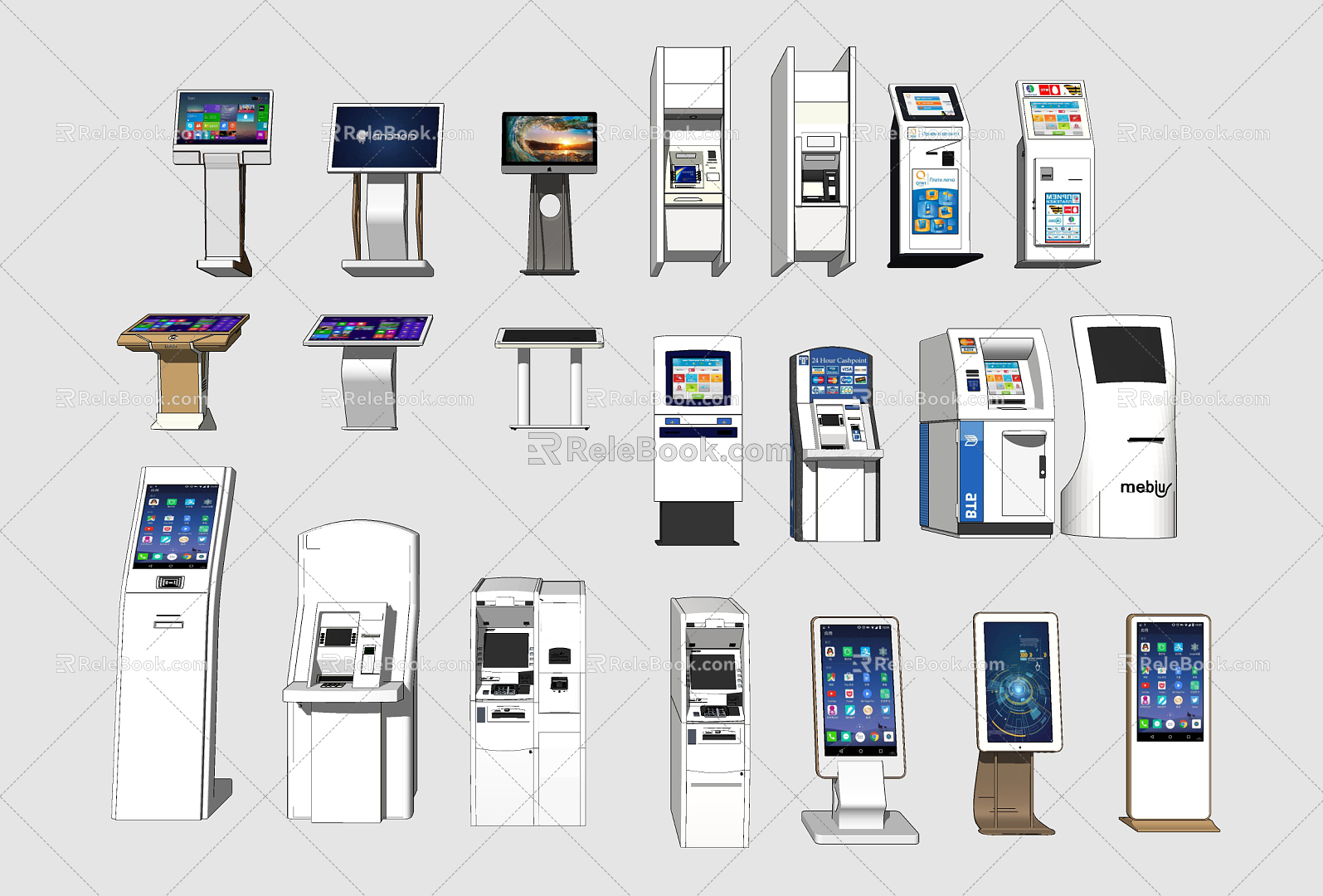 Modern all-in-one machine self-service terminal machine model