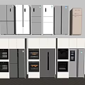 Modern Refrigerator Smart Refrigerator Built-in Freezer Steamer Oven Macaron Mini Refrigerator Double Open Two-Open Refrigerator Three-Open Four-Open Cross Door Freezer 3d model