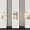 Modern Unique Shaped Wall Lamp with Arch Dome Design and Warm Light for Interior Decor