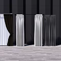 Elegant Curtains in Black White Gray Colors with Multiple Styles for Home Decor