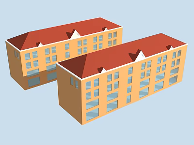 modern architectural planning 3d model