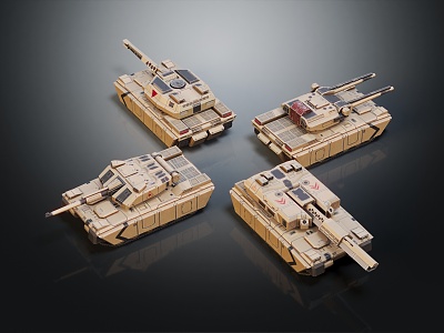 Sci-fi tank Modern tank 3d model