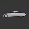 Futuristic Silver Concept Car With Sleek Body White Roof And Red Wheel Accents