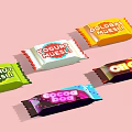 Colorful Wrapped Muesli Bars Featuring Oat Nut Yogurt Golden And Chomp Candy Bob Varieties