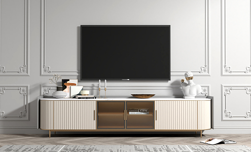 Light Luxury TV Cabinet 3d model