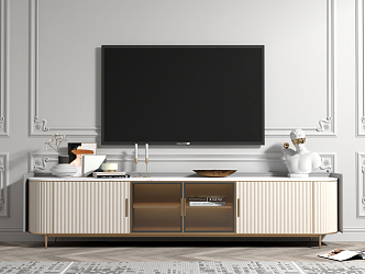 Light Luxury TV Cabinet 3d model