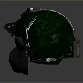 Green Tactical Weapon Helmet With Protective Visor And Secure Straps