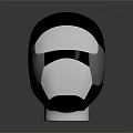 Military Weapon Tactical Helmet with Black Silver Reflective Surface and Modern Design