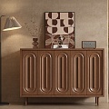 Middle Ancient Porch Cabinet Sideboard Side Cabinet 3d model