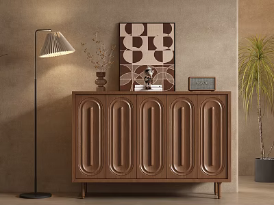 Middle Ancient Porch Cabinet Sideboard Side Cabinet 3d model