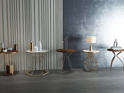 Light Luxury Side Table Table Table 3d model Light Luxury Side Table Table Table 3d model